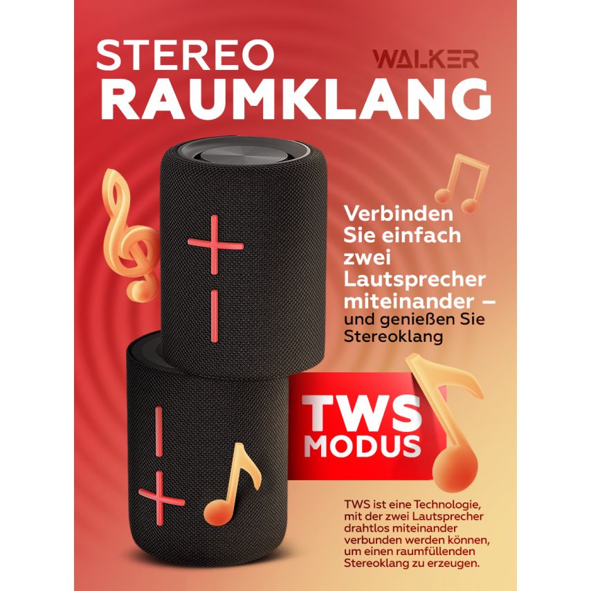Tragbarer Lautsprecher 2 in 1 WALKER WSP-710 schwarz