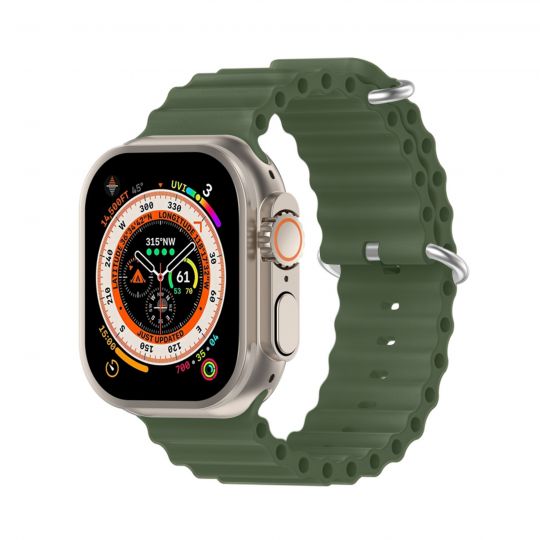 Strap for Apple Watch Ultra Ocean Band silicone 38/40/41mm L forest green (17)