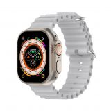 Armband für Apple Watch Ultra Ocean Band silikon 42/44/45/49 L hellgrau (13)