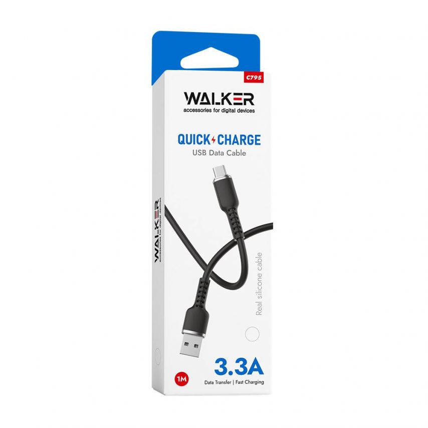 USB-Kabel WALKER C795 Lightning schwarz