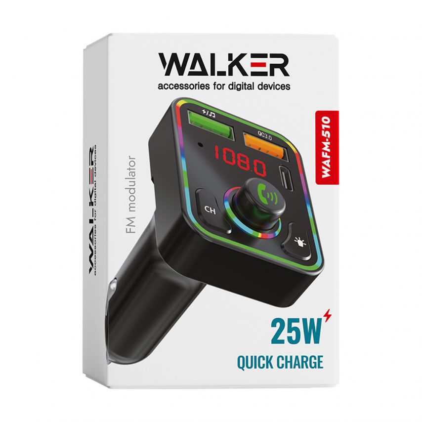 FM Transmitter WALKER WAFM-510 black