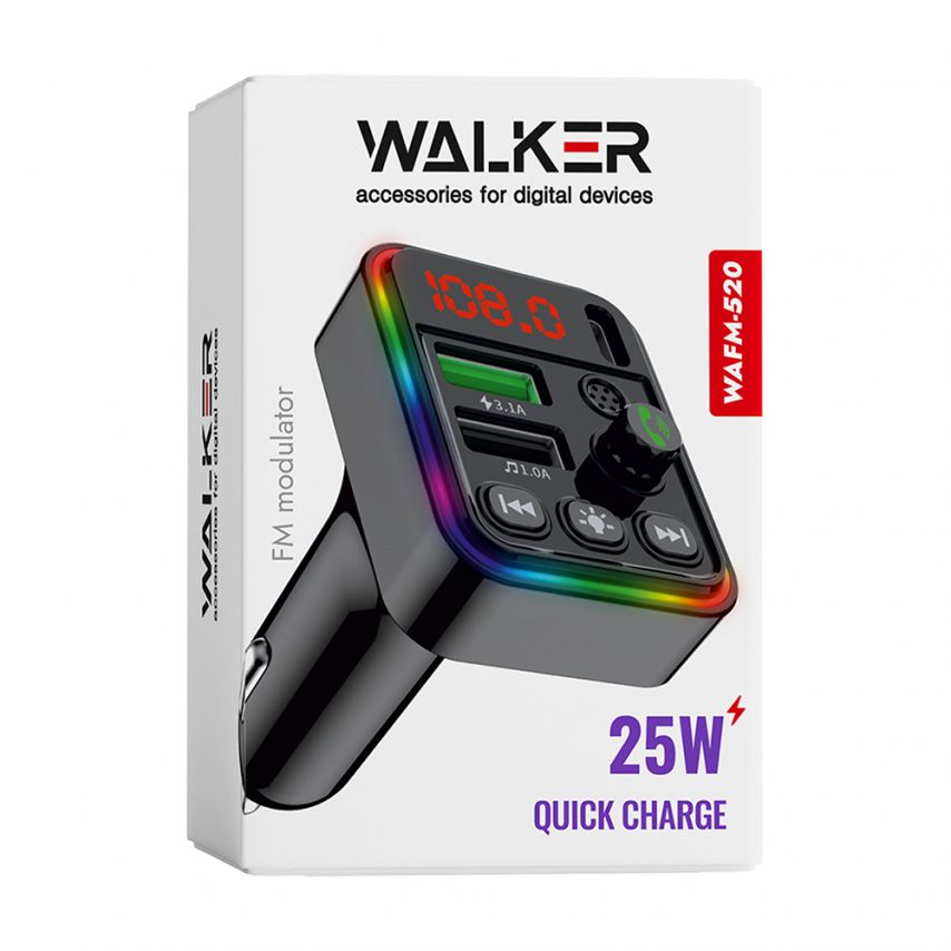 FM Transmitter WALKER WAFM-520 black