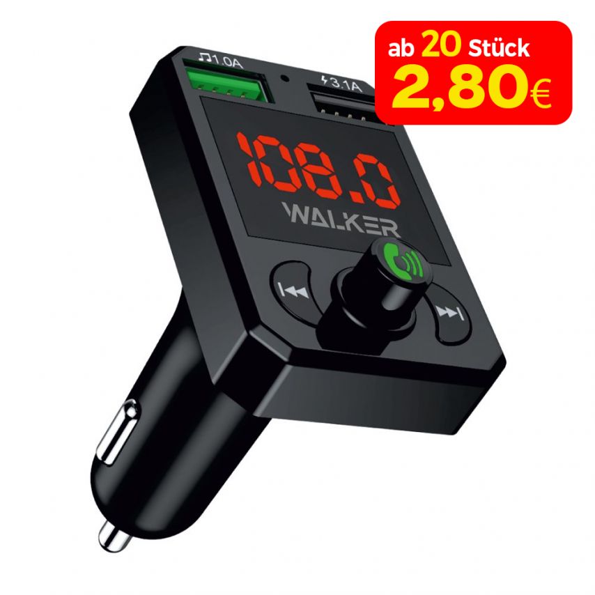 FM-Transmitter WALKER WAFM-315 schwarz