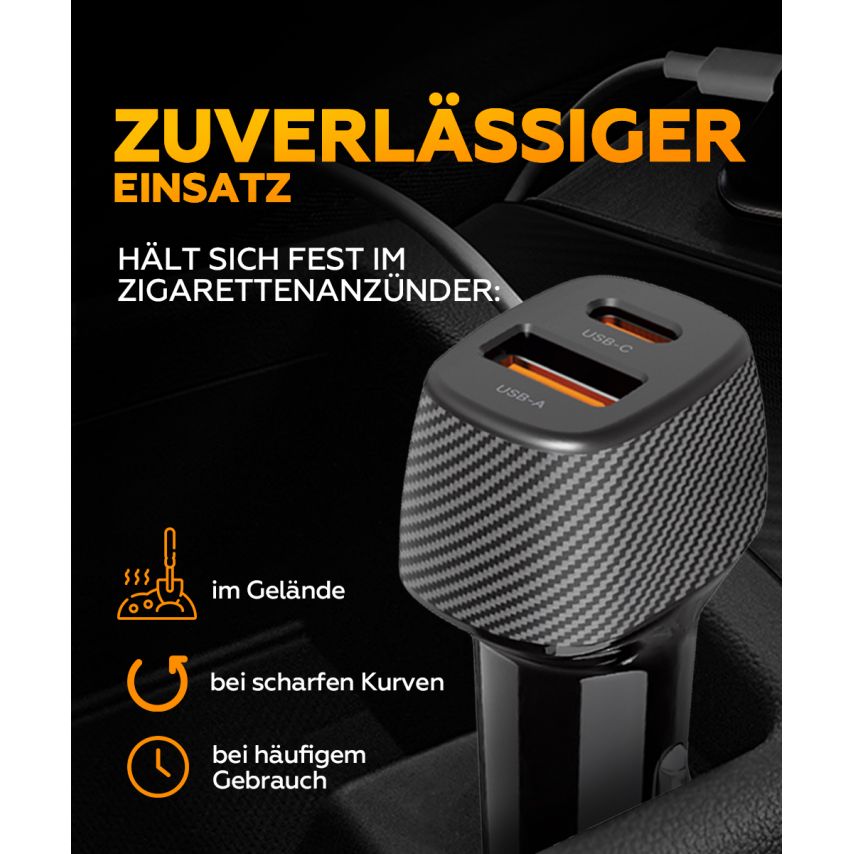 Autoladegerät (Adapter) WALKER WCR-35 QC3.0_18W / PD_30W / 48W Max schwarz