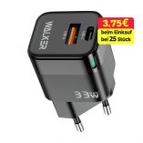 Network Charger (Adapter) WALKER WH-43 33W GAN PD_33W / QC3.0_18W black - Buy for 8.45 € in Germany