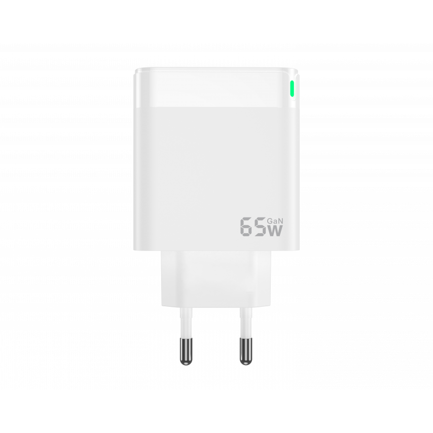 Network Charger (Adapter) WALKER WH-45 65W GAN PD1_65W / PD2_30W / QC3.0_18W white