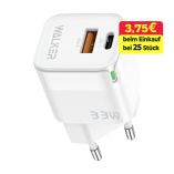 Network Charger (Adapter) WALKER WH-43 33W GAN PD_33W / QC3.0_18W white - Buy for 8.45 € in Germany