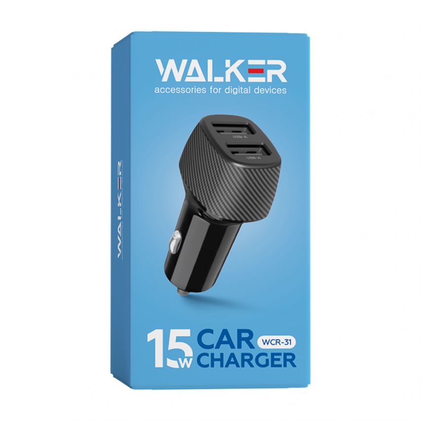 Autoladegerät (Adapter) WALKER WCR-31 2USB / 15W schwarz