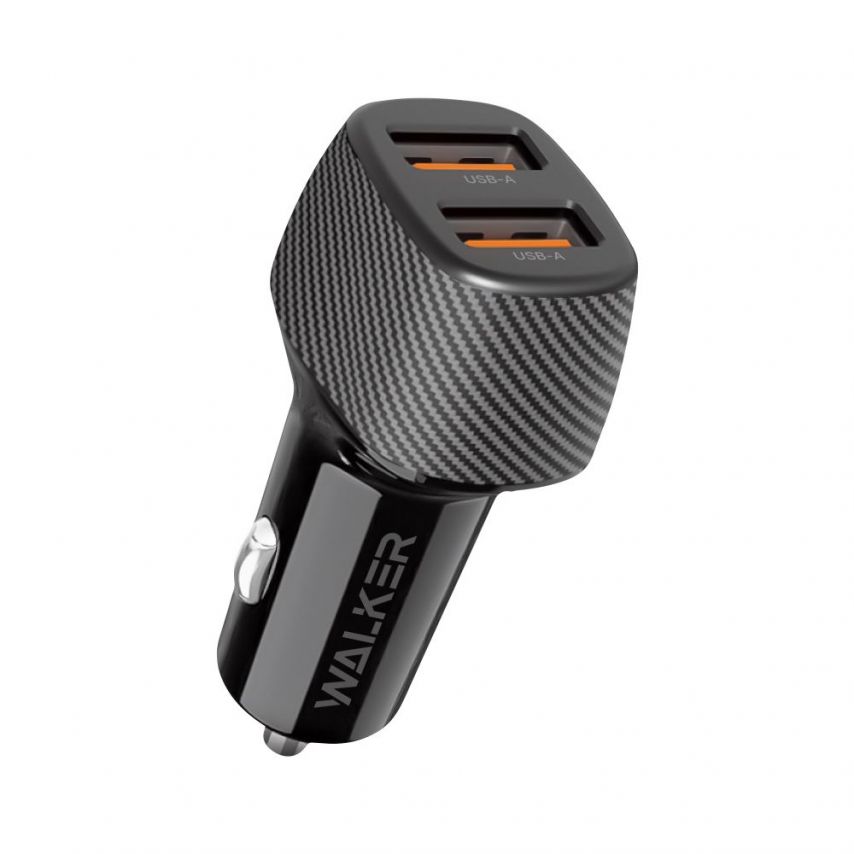 Autoladegerät (Adapter) WALKER WCR-33 QC3.0 2USB / 36W schwarz