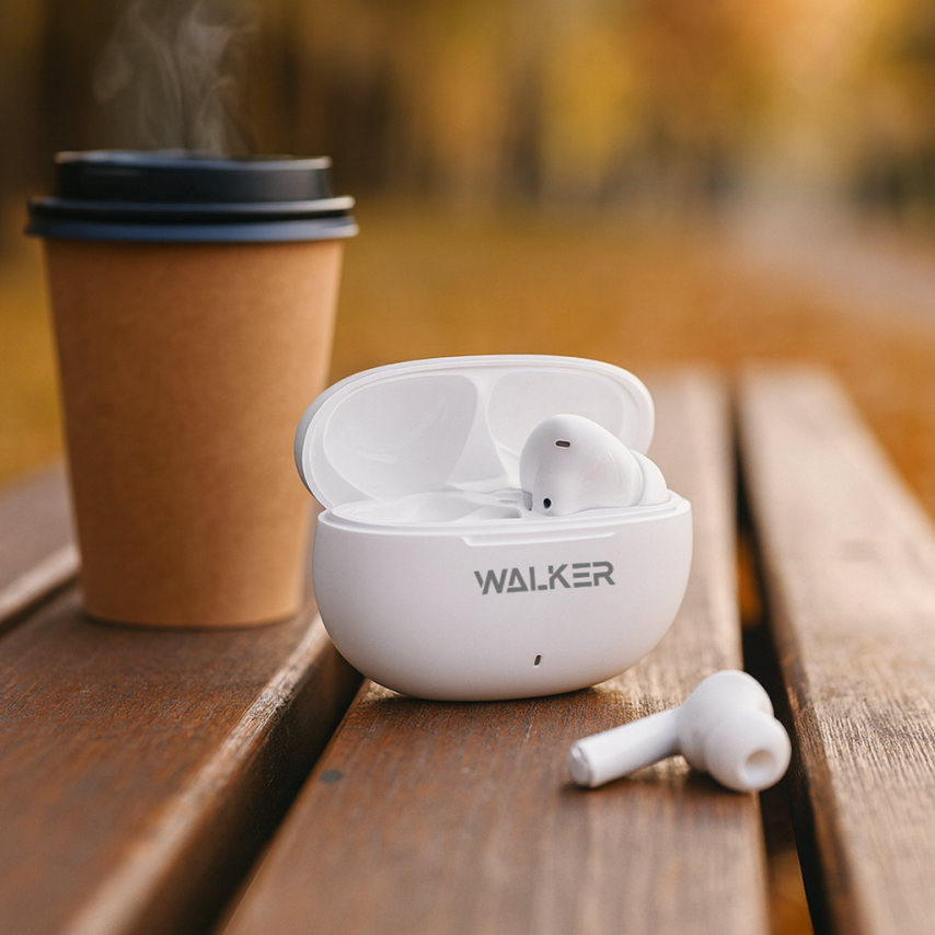 Bluetooth Earphones WALKER WTS-60 ENC white