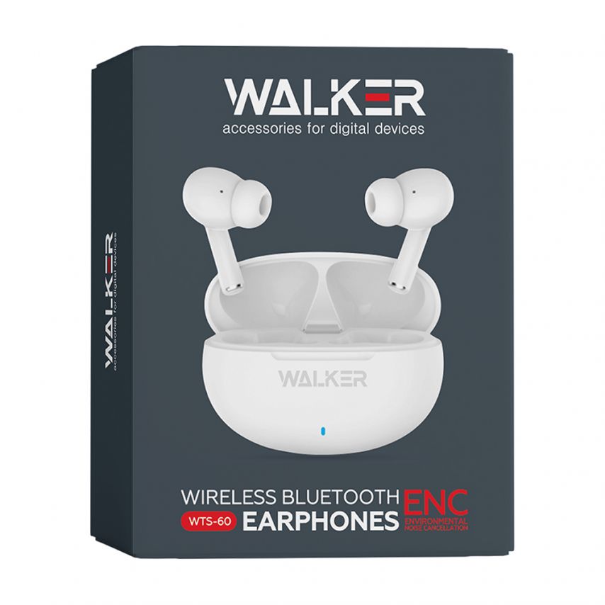 Bluetooth-Kopfhörer WALKER WTS-60 ENC weiß