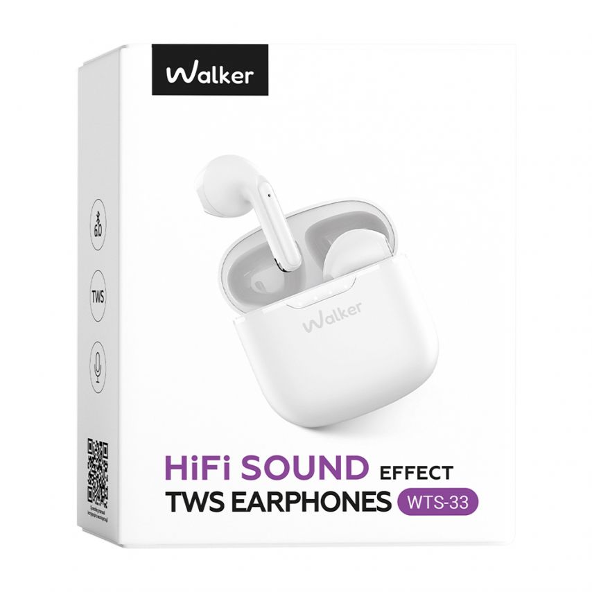 Bluetooth Earphones WALKER WTS-33 white