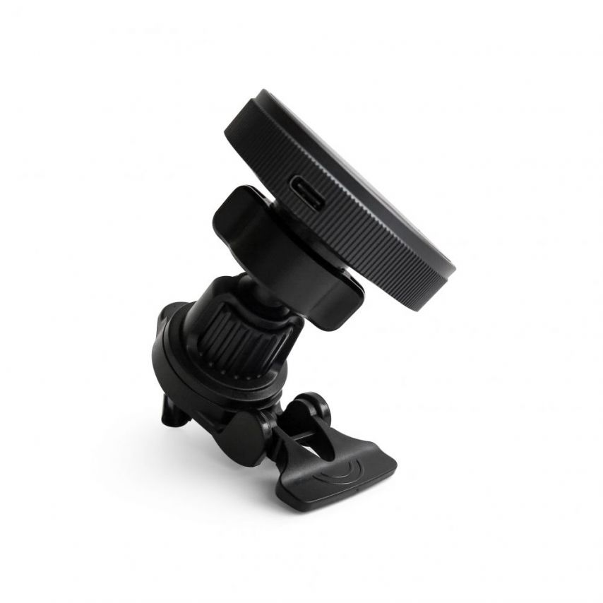 Support de voiture WALKER CX-055 Magsafe 15W magnétique dans la grille de ventilation avec fonction de charge sans fil noir
