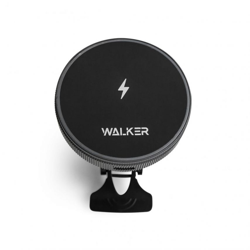 Support de voiture WALKER CX-055 Magsafe 15W magnétique dans la grille de ventilation avec fonction de charge sans fil noir