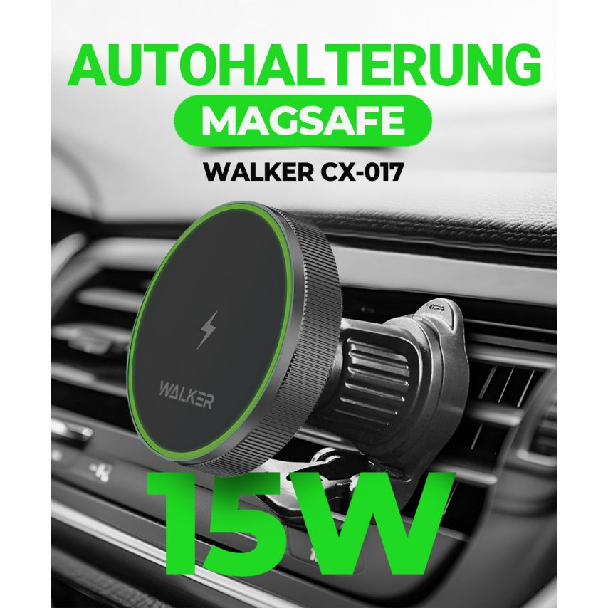 Magnetic Car Holder WALKER CX-055 Magsafe 15W black