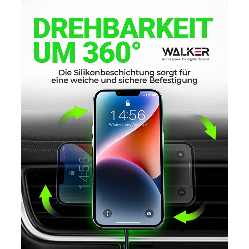 Magnetic Car Holder WALKER CX-055 Magsafe 15W black