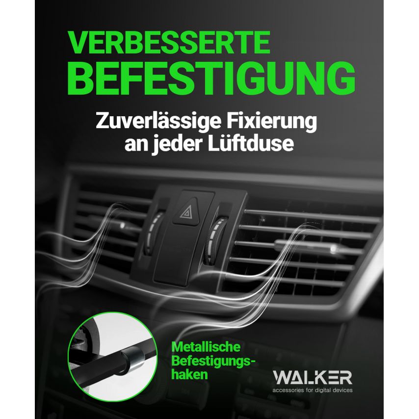 Magnetic Car Holder WALKER CX-055 Magsafe 15W black