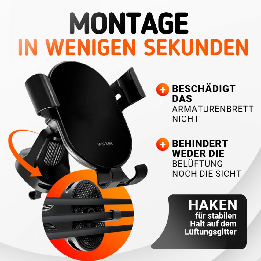 Autohalterung WALKER CX-051 Gravity 15W schwarz