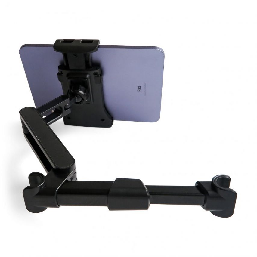 Support de voiture WALKER CX-025 pour téléphone/tablette dans la grille de ventilation et sur l’appui-tête noir