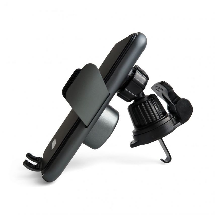 Support de voiture WALKER CX-057 Smart Sensor 15W dans la grille de ventilation avec fonction de charge sans fil noir