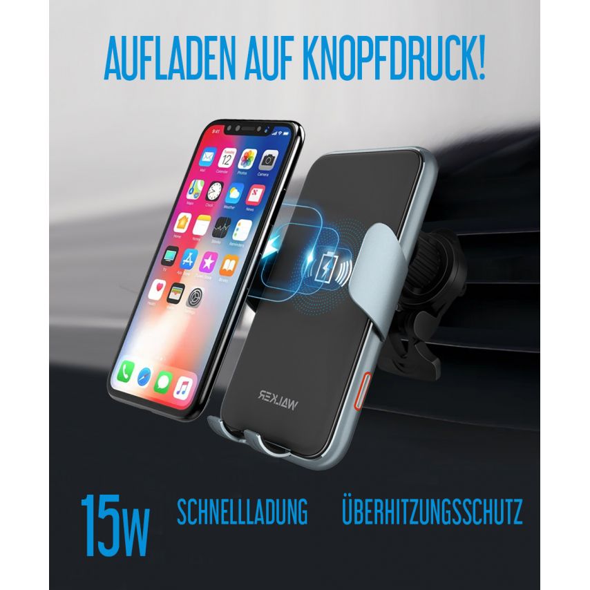 Car Holder WALKER CX-057 Smart Sensor 15W black/grey