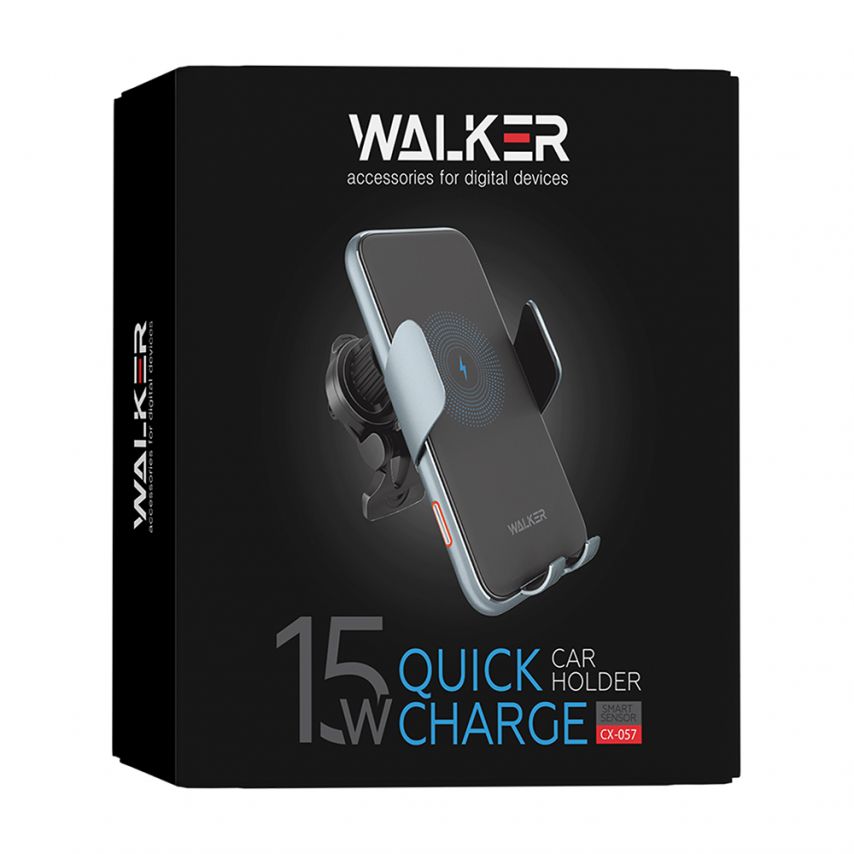 Car Holder WALKER CX-057 Smart Sensor 15W black/grey