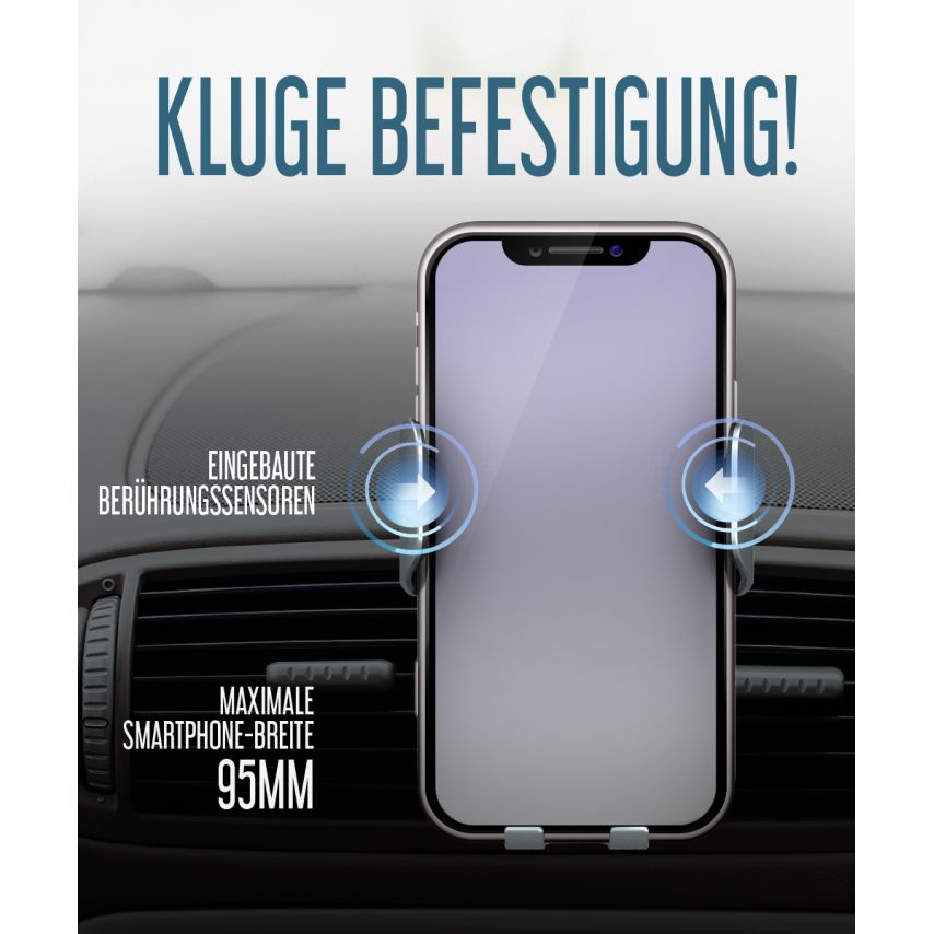 Autohalterung WALKER CX-057 Smart Sensor 15W schwarz/grau