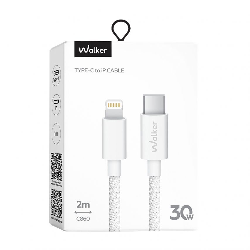 Kabel WALKER C860 Type-C - Lightning 2m weiß