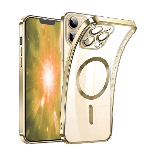 Coque pour Apple iPhone 15 Pro compatible avec MagSafe d'or (3)