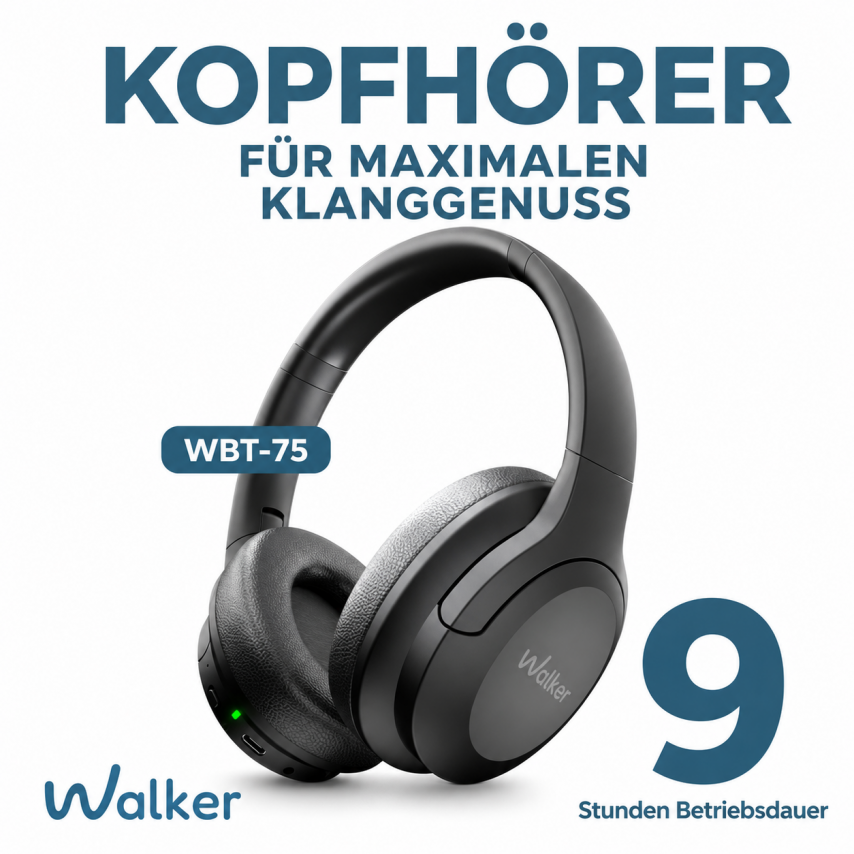 Casque Bluetooth WALKER BIG WBT-75 noir
