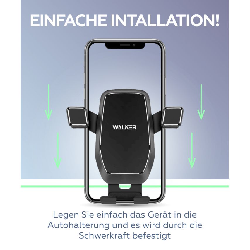 Autohalterung WALKER CX-017 Gravity schwarz