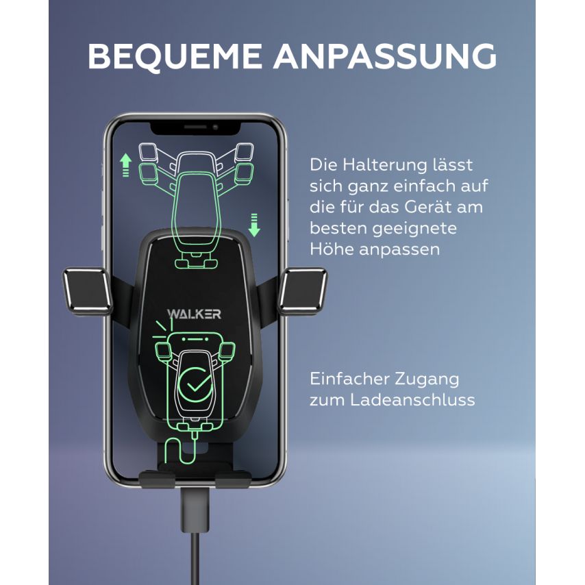 Autohalterung WALKER CX-017 Gravity schwarz