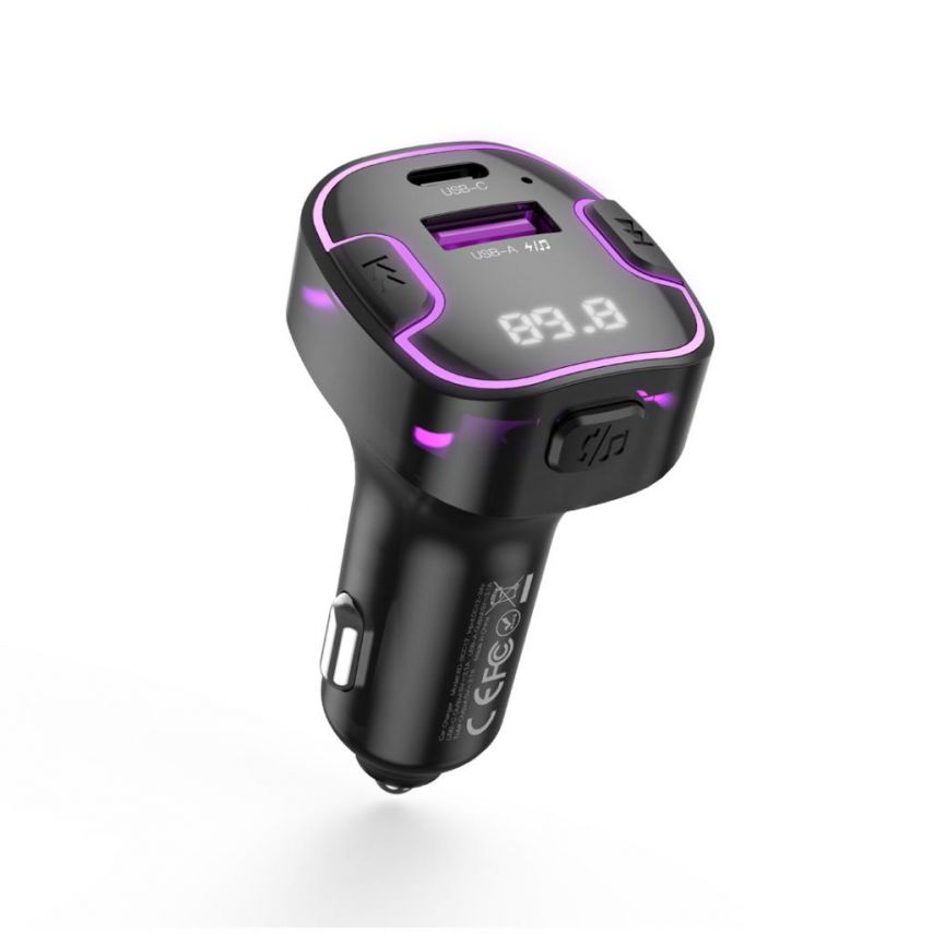 Autoladegerät (Adapter) - FM-Transmitter XO BCC12 PD / USB / 3.1A schwarz