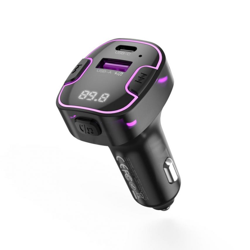 Autoladegerät (Adapter) - FM-Transmitter XO BCC12 PD / USB / 3.1A schwarz