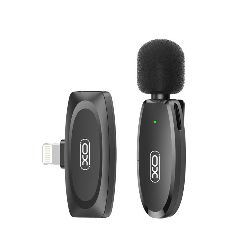 Microphone-cravate XO MKF08B avec connecteur Lightning noir