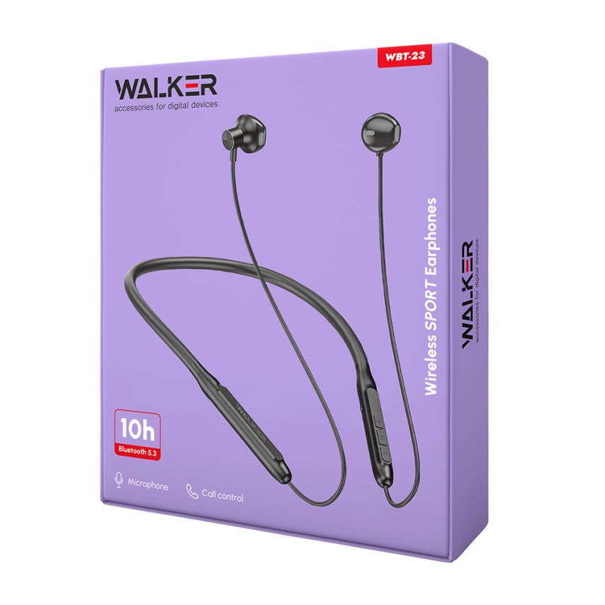 Bluetooth Earphones WALKER WBT-23 black