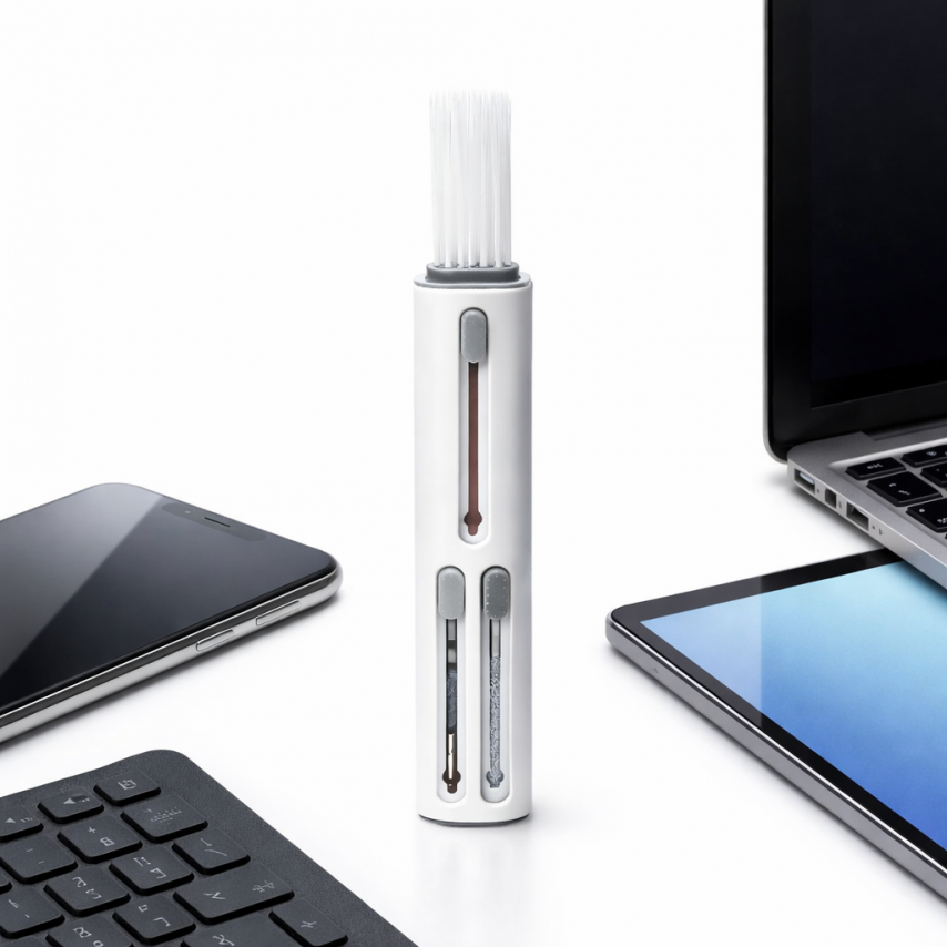 Universal-Reinigungsset für Mobil- und Computergadgets WALKER CW-001 weiß/grau