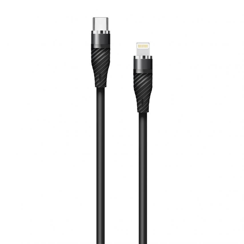 Kabel WALKER C735 Type-C - Lightning 20W schwarz