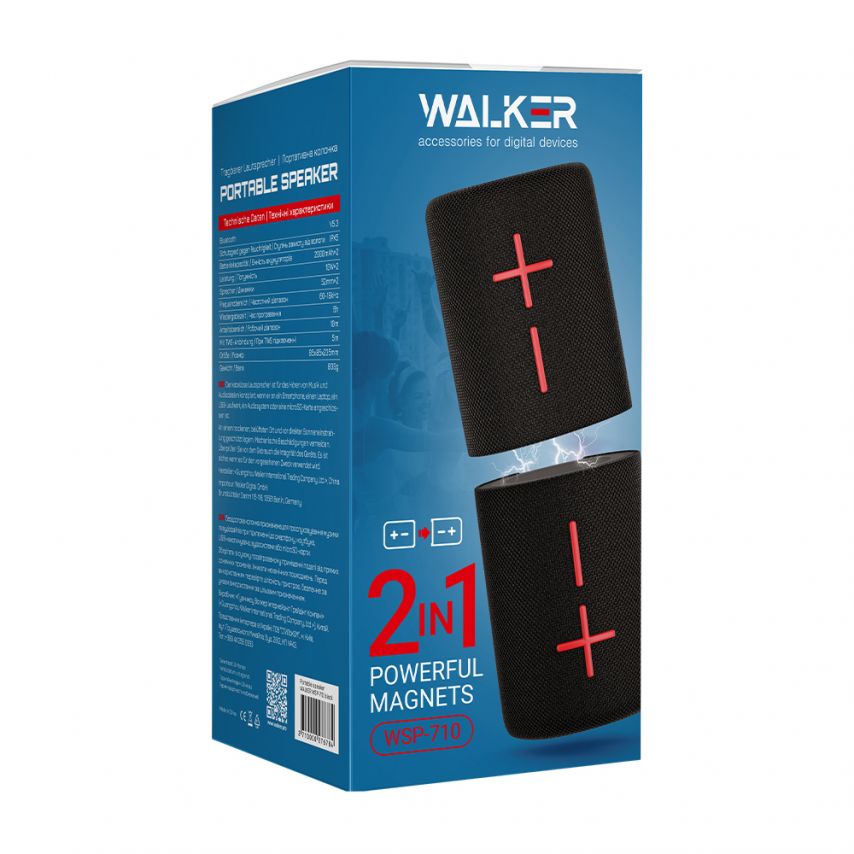 Portable Speaker 2 in 1 WALKER WSP-710 green