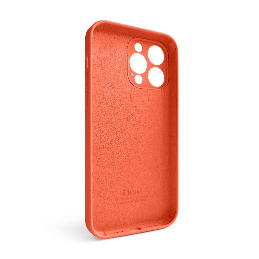 Hülle Full Silicone für Apple iPhone 15 Pro Max orange (13) geschlossen Kamera (ohne Logo)