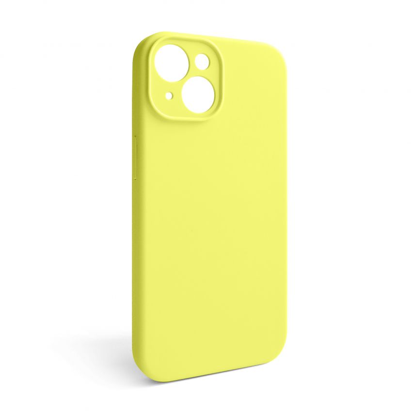 Case Full Silicone for Apple iPhone 15 flash lime (41) closed camera (without logo)