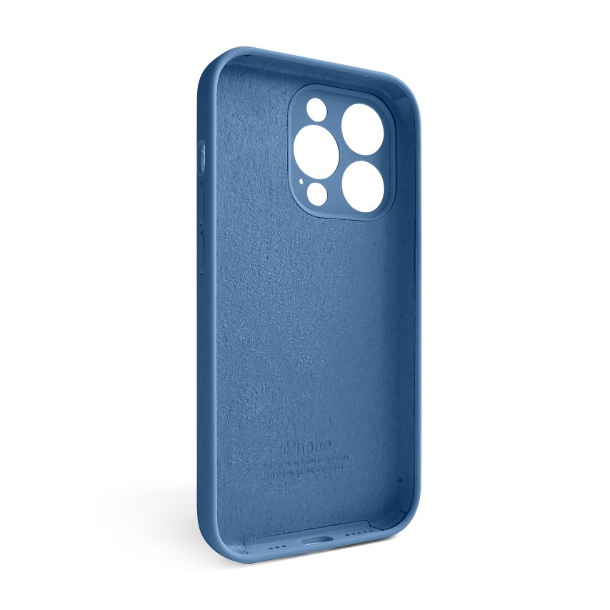 Case Full Silicone for Apple iPhone 15 Pro (20) navy blue closed camera (without logo)