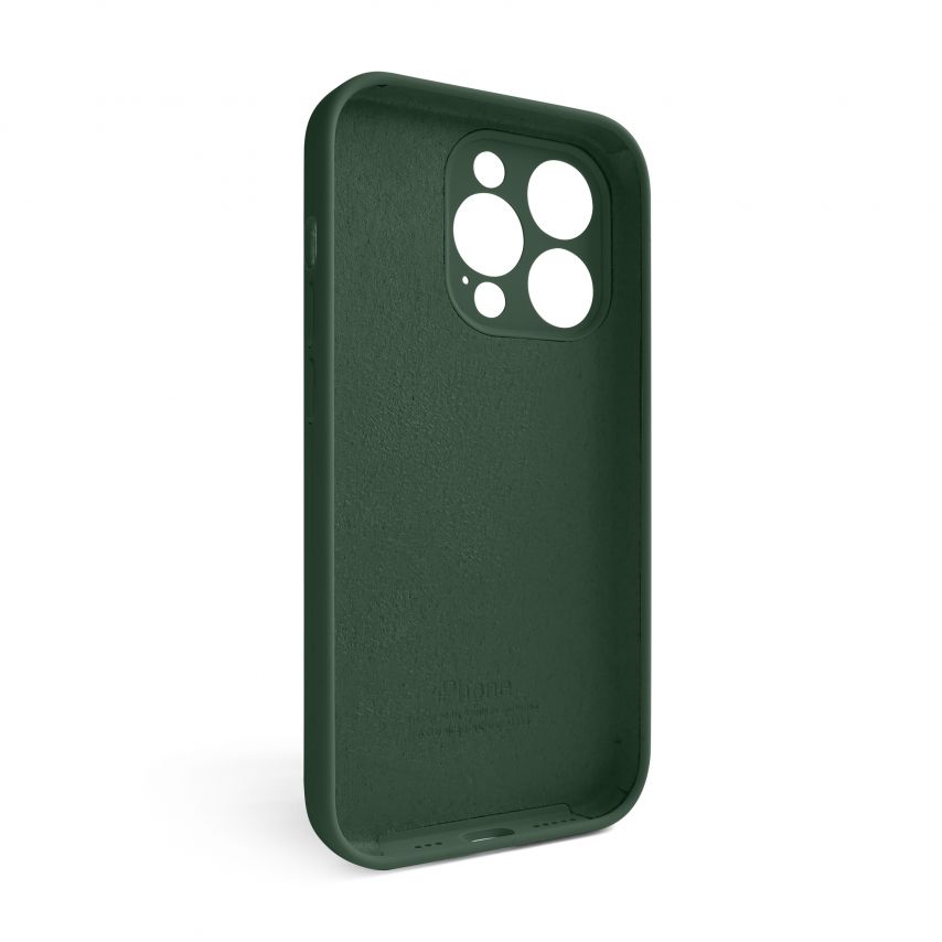 Case Full Silicone for Apple iPhone 15 Pro atrovirens green (54) closed camera (without logo)