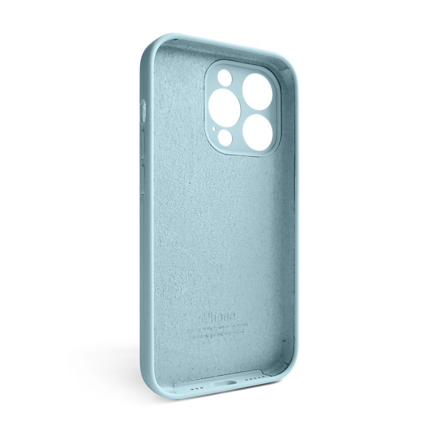 Case Full Silicone for Apple iPhone 15 Pro sky blue (58) closed camera (without logo)