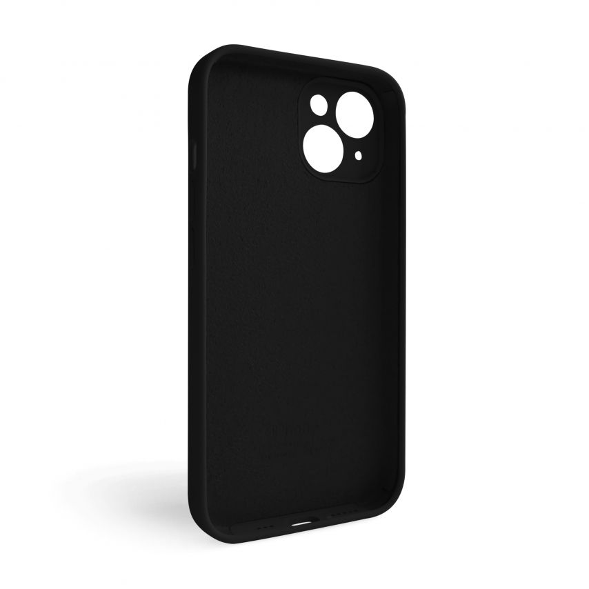 Case Full Silicone for Apple iPhone 14 black (18) closed camera (without logo)