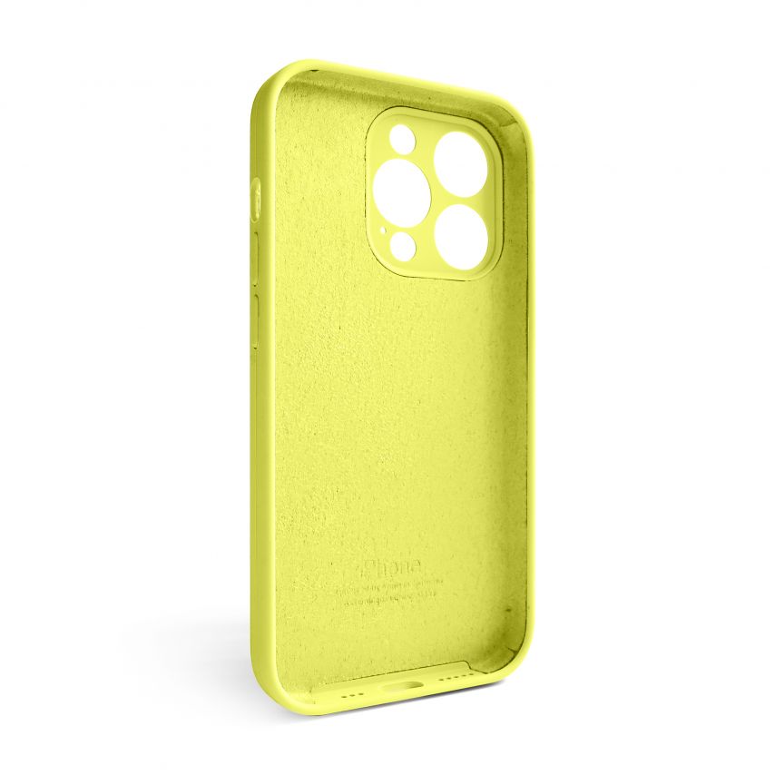 Case Full Silicone for Apple iPhone 15 Pro flash lime (41) closed camera (without logo)