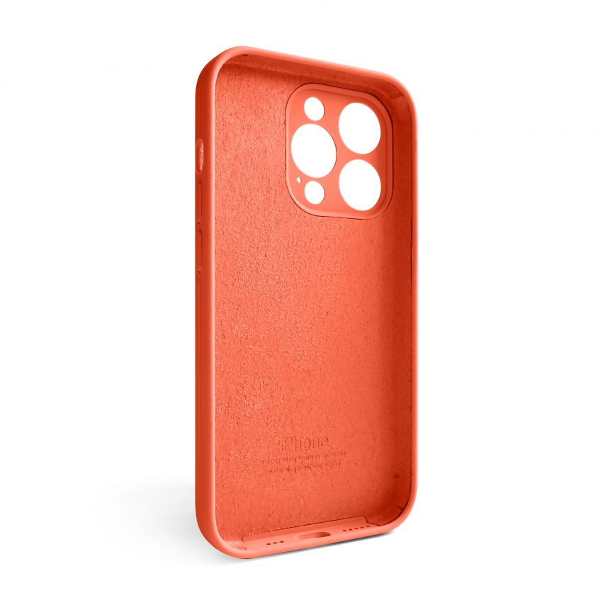 Hülle Full Silicone für Apple iPhone 15 Pro orange (13) geschlossen Kamera (ohne Logo)