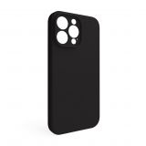 Case Full Silicone for Apple iPhone 15 Pro Max black (18) closed camera (without logo)