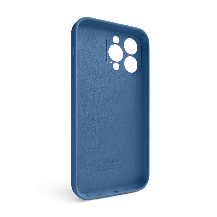 Case Full Silicone for Apple iPhone 15 Pro Max (20) navy blue closed camera (without logo)