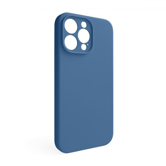 Hülle Full Silicone für Apple iPhone 15 Pro Max (20) marineblau geschlossen Kamera (ohne Logo)